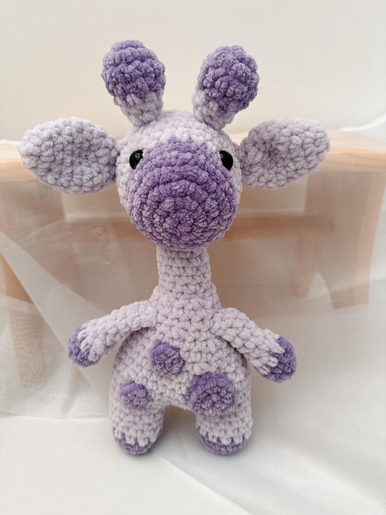 Plush Giraffe Toy | Handmade Crochet Lilac and Purple