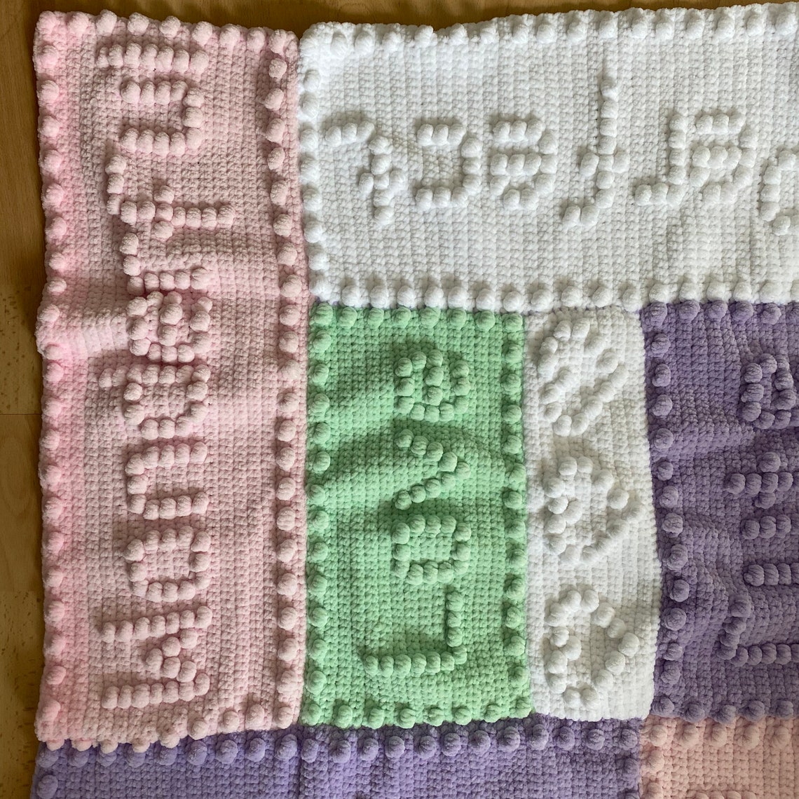 Handmade Crochet Baby Word Blanket Etsy