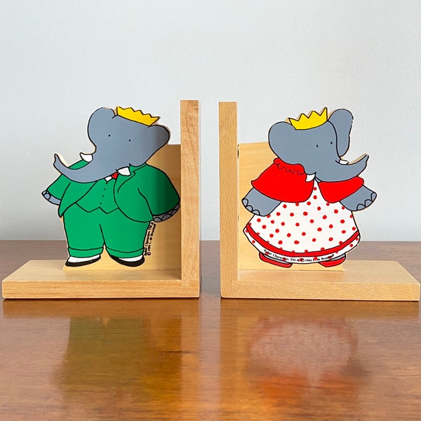 Vintage Babar the Elephant bookends