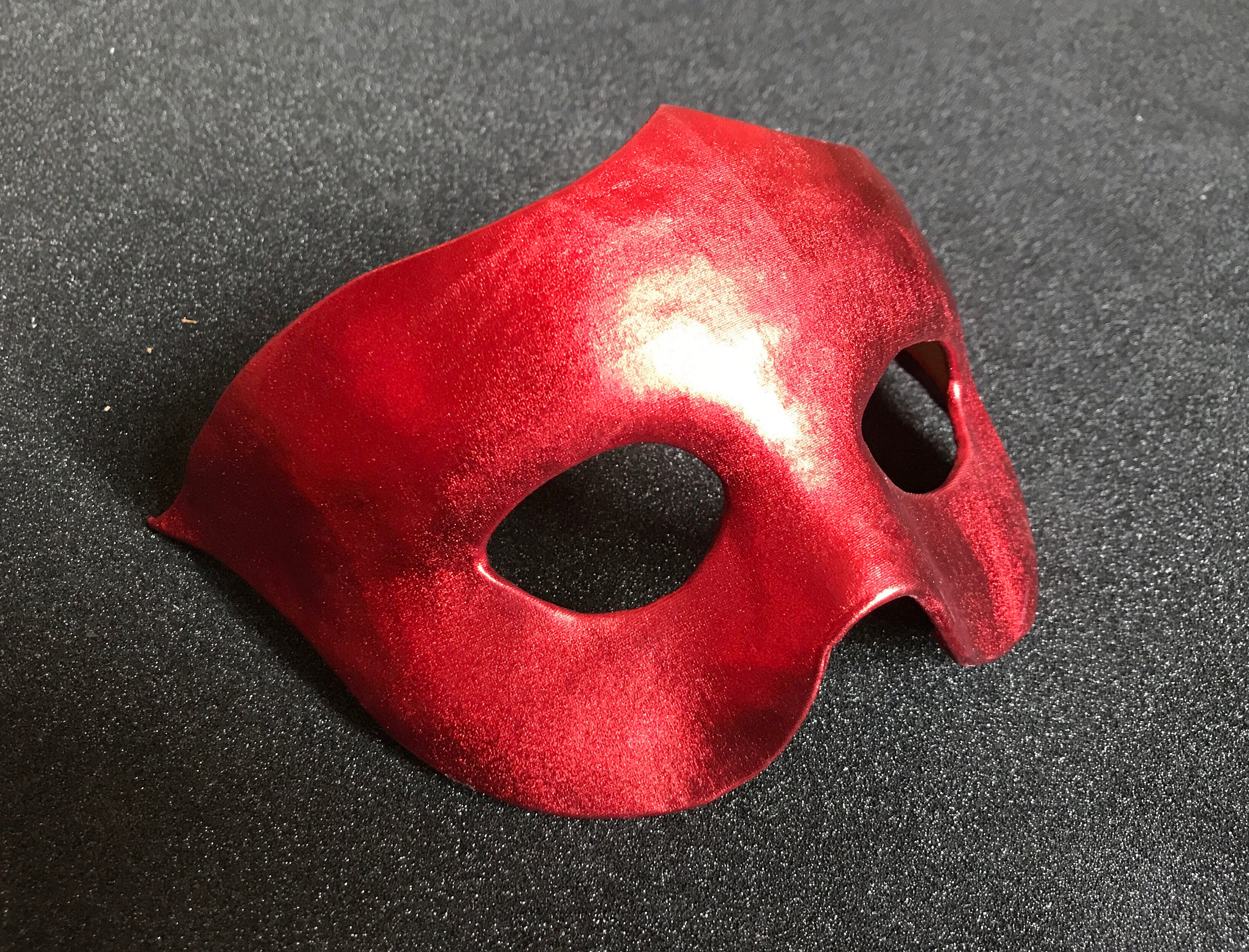 Shiny Red Mask - Etsy