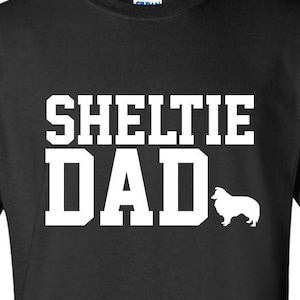 Shetland Sheepdog Sheltie Dog Dad Logo Graphic T Shirt image 1