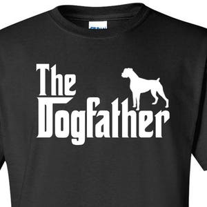 The Dogfather Boxer Dog Logo Graphic TShirt image 1