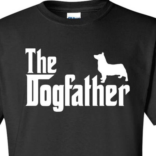 The Dogfather Pembroke Welsh Corgi Dog Logo Graphic TShirt