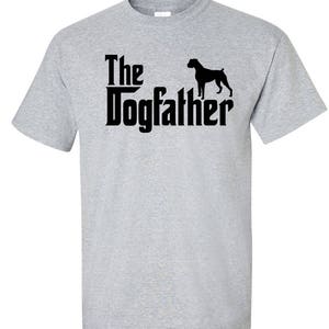 The Dogfather Boxer Dog Logo Graphic TShirt image 9