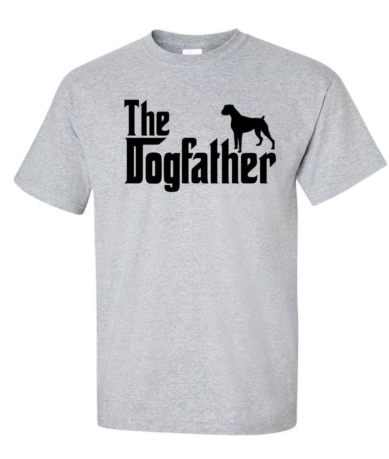 The Dogfather Boxer Dog Logo Graphic TShirt image 9