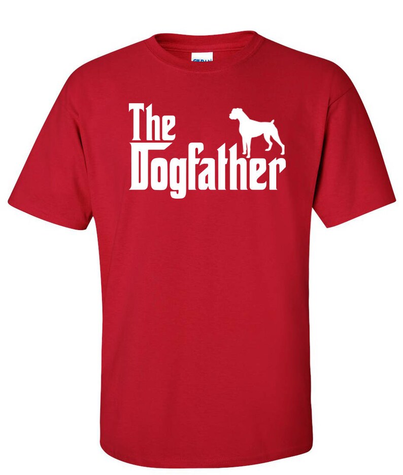 The Dogfather Boxer Dog Logo Graphic TShirt image 7