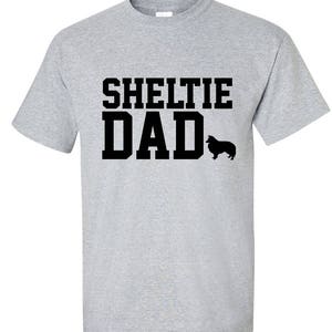 Shetland Sheepdog Sheltie Dog Dad Logo Graphic T Shirt image 9