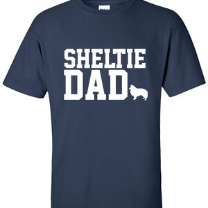 Shetland Sheepdog Sheltie Dog Dad Logo Graphic T Shirt image 3