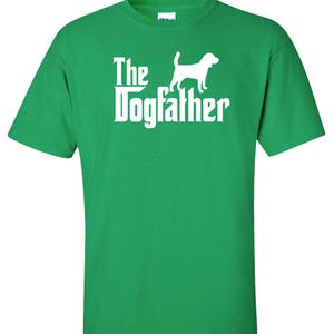 De Dogfather Beagle hond Logo grafische TShirt afbeelding 2