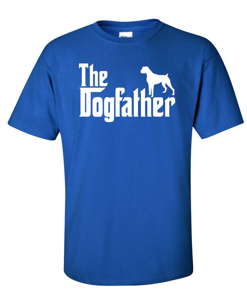 The Dogfather Boxer Dog Logo Graphic TShirt image 8