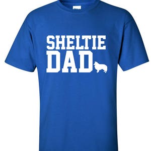 Shetland Sheepdog Sheltie Dog Dad Logo Graphic T Shirt image 8