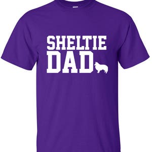 Shetland Sheepdog Sheltie Dog Dad Logo Graphic T Shirt image 6