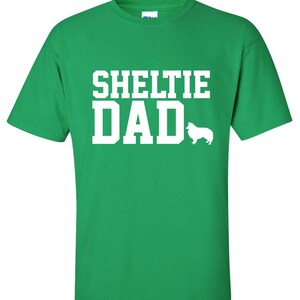 Shetland Sheepdog Sheltie Dog Dad Logo Graphic T Shirt image 2