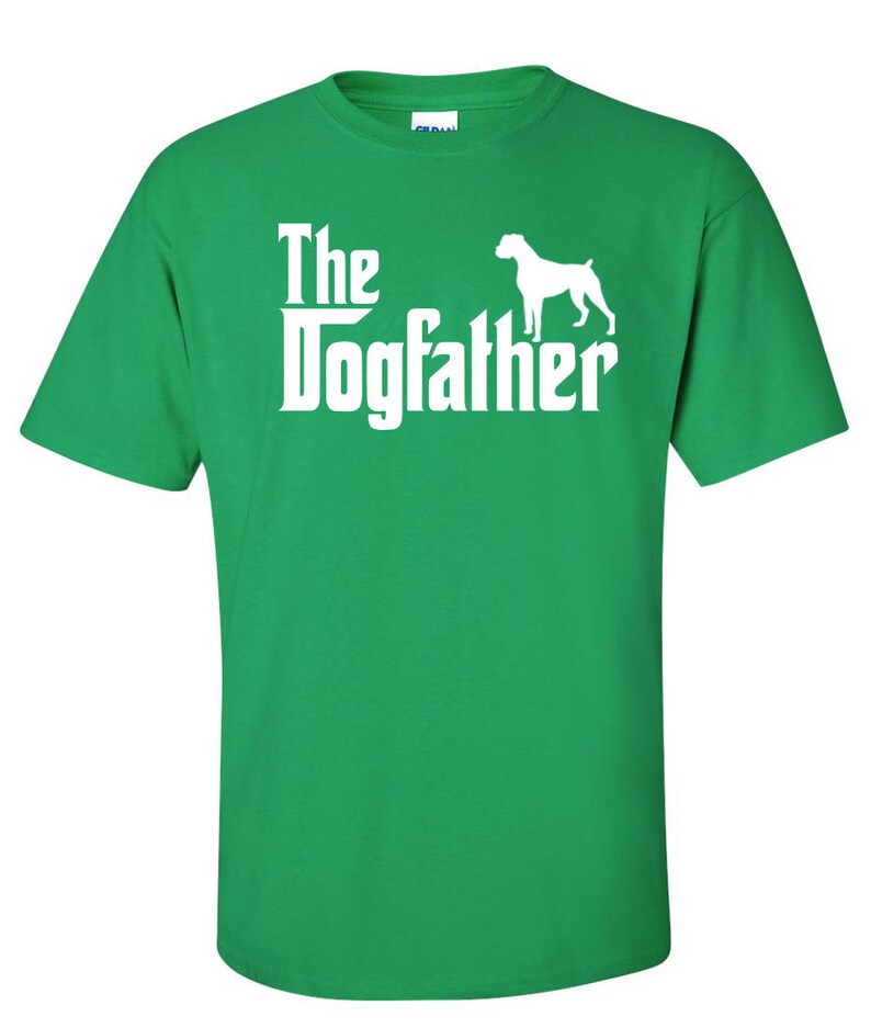 The Dogfather Boxer Dog Logo Graphic TShirt image 2