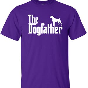 The Dogfather Boxer Dog Logo Graphic TShirt image 6