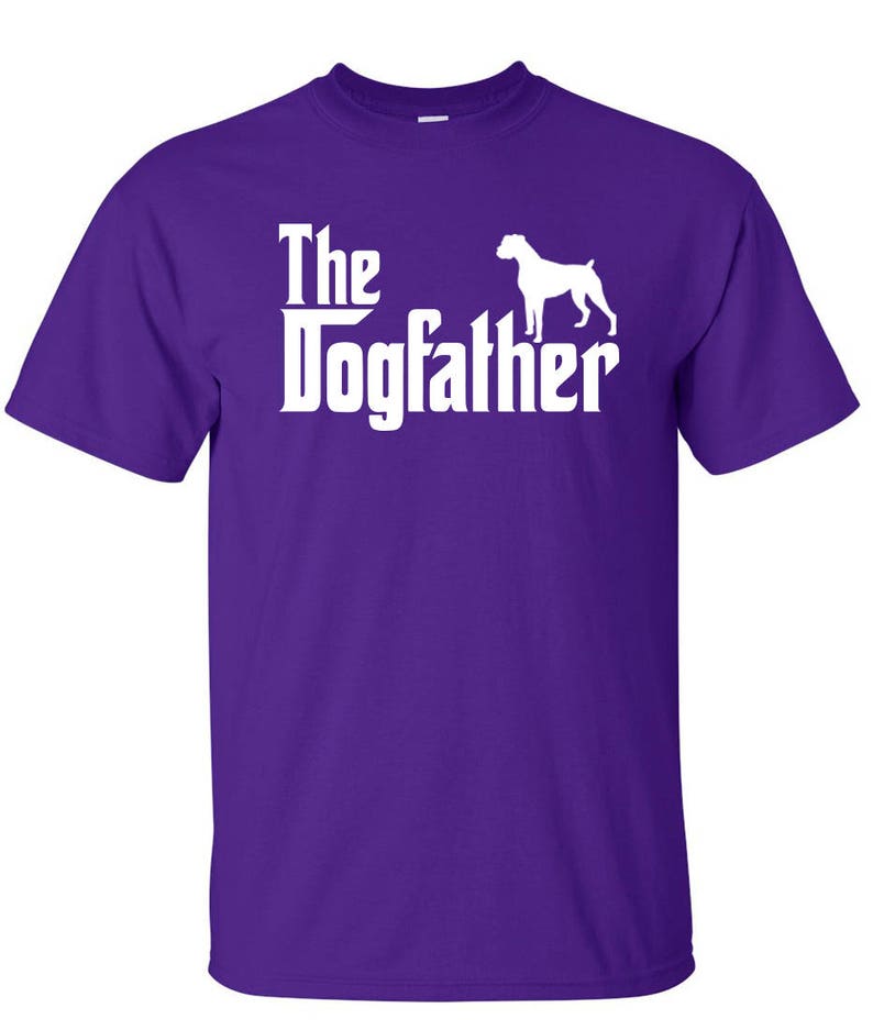 The Dogfather Boxer Dog Logo Graphic TShirt image 6