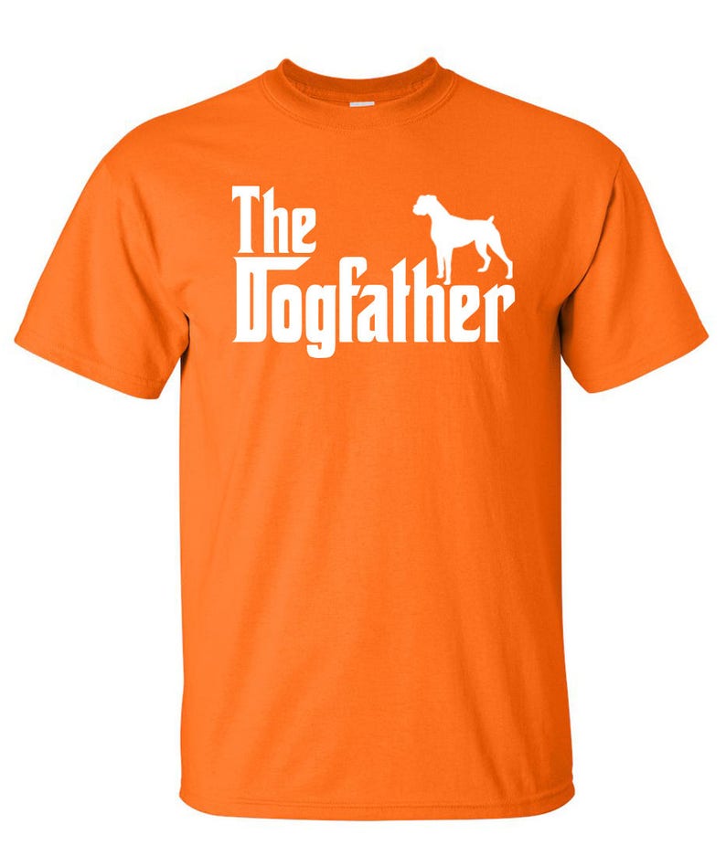 The Dogfather Boxer Dog Logo Graphic TShirt image 4