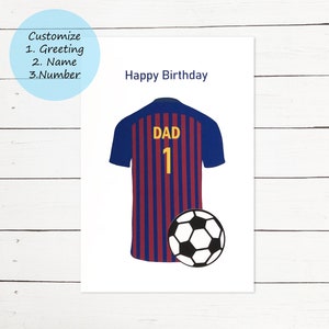 Soccer | Greeting Card | Birthday | Father&#39;s Day | Dad | Soccer Jersey