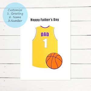 Basketball | Greeting Card | Birthday | Father&#39;s Day | Dad
