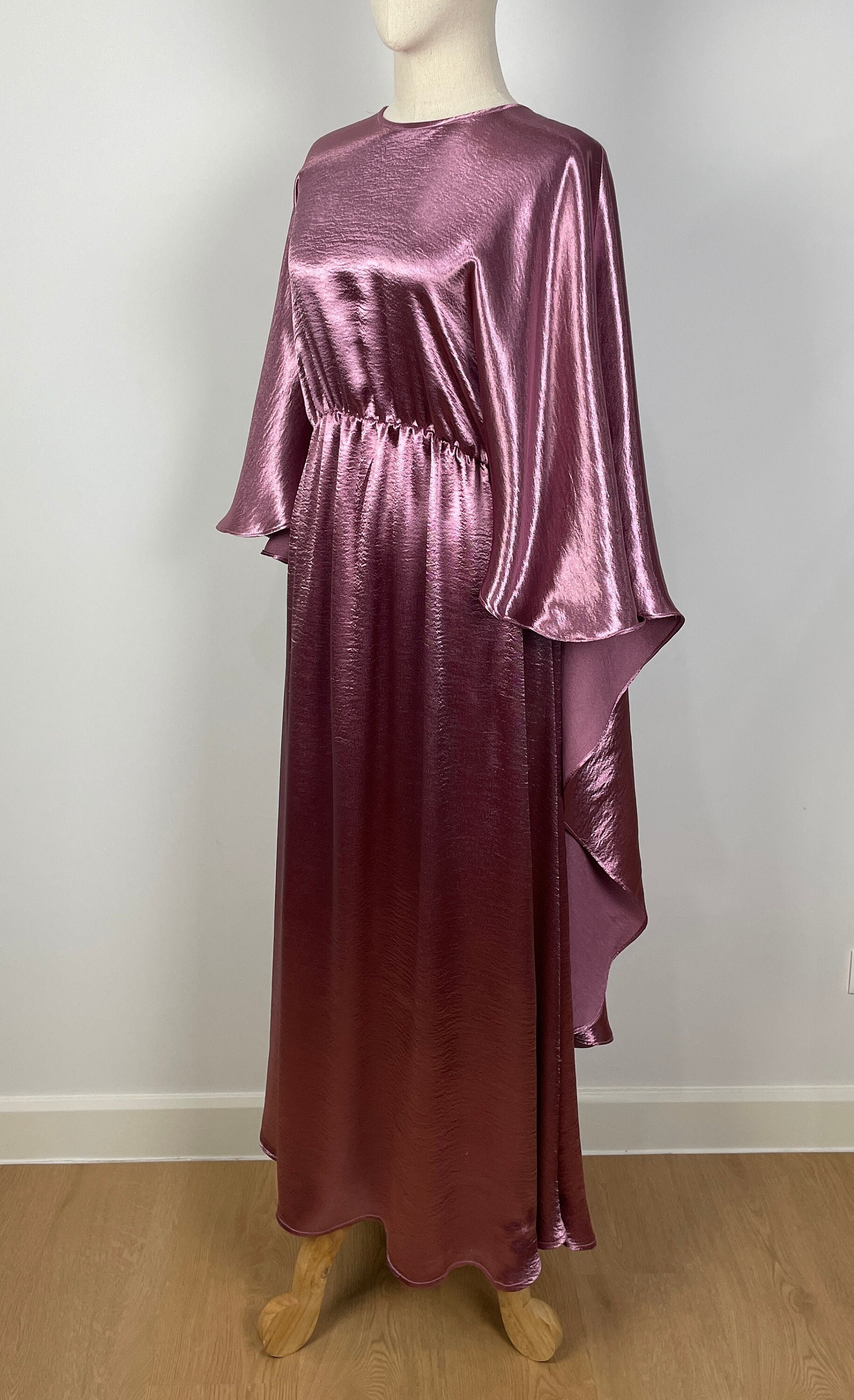 Feature Glow Silky Satin kaftan(KTB3) Kaftan, Silky Kaftan, Dress photoshoot, Loose fit, Wedding Dress, Cocktail Dress, Bridesmaids