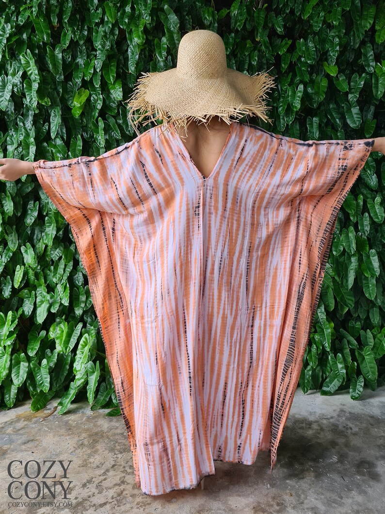 Loose fit Hand Tie Dye Kaftan CKF14 Boho Summer Beach kaftan Caftan Oversized Kaftan maxi Dress Resort dress Evening dress