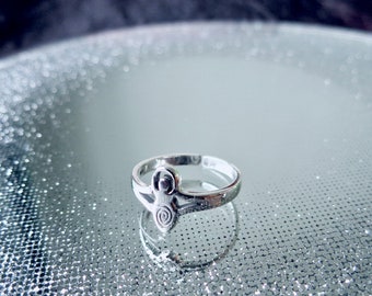 Goddess Toe Ring Sterling Silver 925 Adjustable Ring