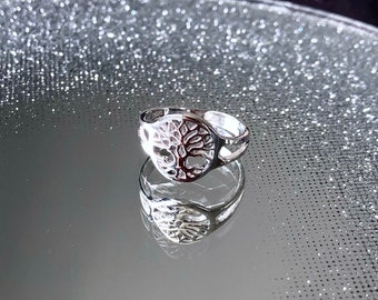 Tree of Life Toe Ring Sterling Silver 925 Adjustable Ring