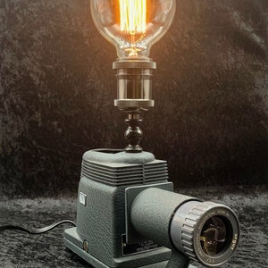Vintage Argus Projector Camera Lamp with Large Edison Bulb