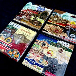 Ceramic Band Patterned Ceramic Coaster Set  *4