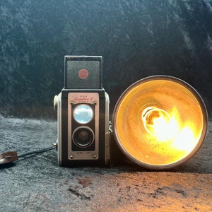 Vintage 1950 Kodak Camera Lamp with Side Flash