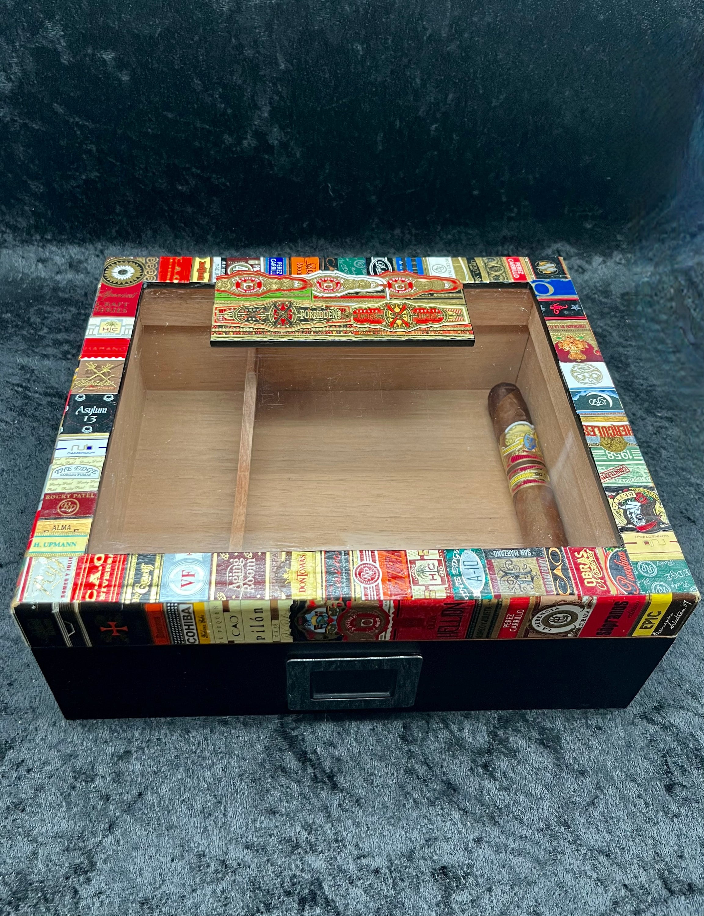 Cigar Band Art Cigar Humidor With Ashtray - Etsy