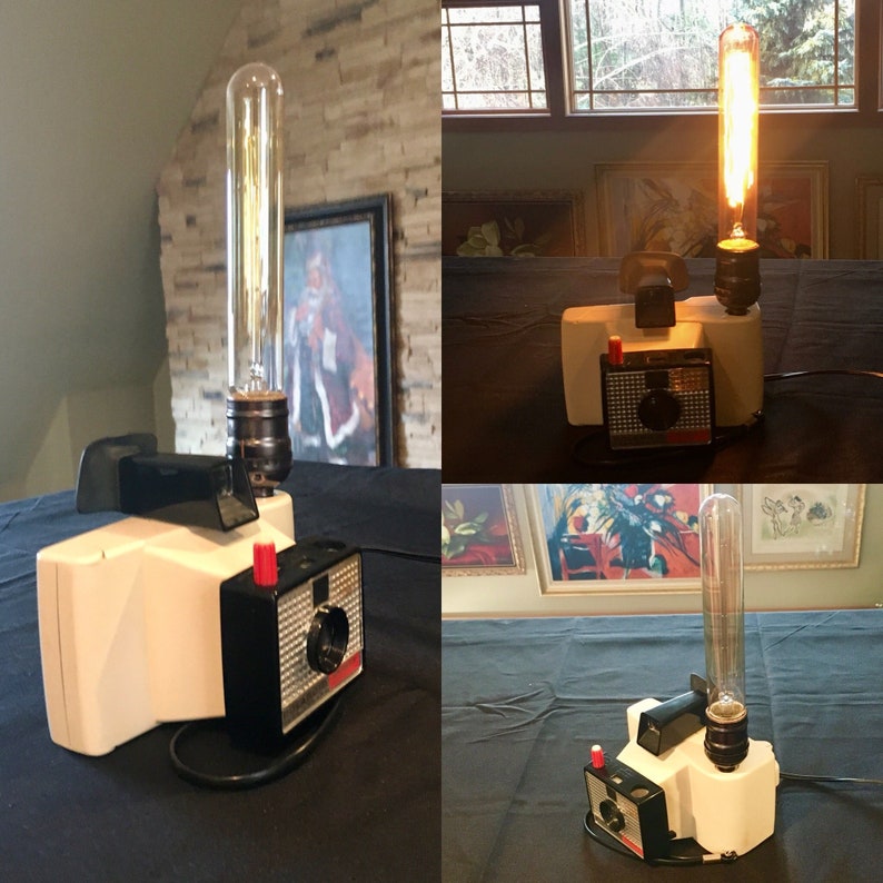 Vintage Polaroid Land Camera Lamp