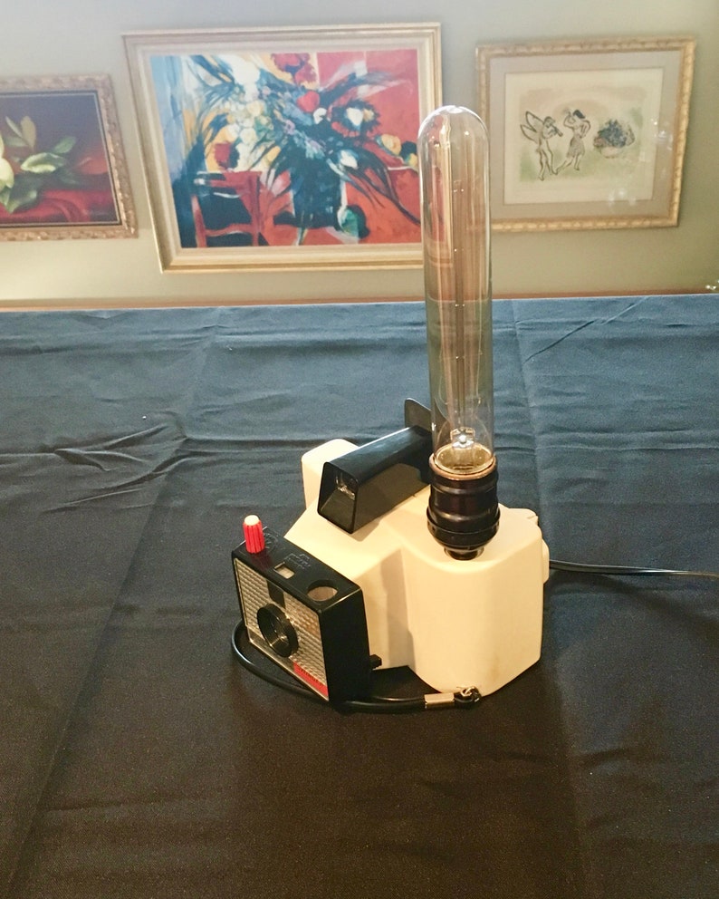 Vintage Polaroid Land Camera Lamp