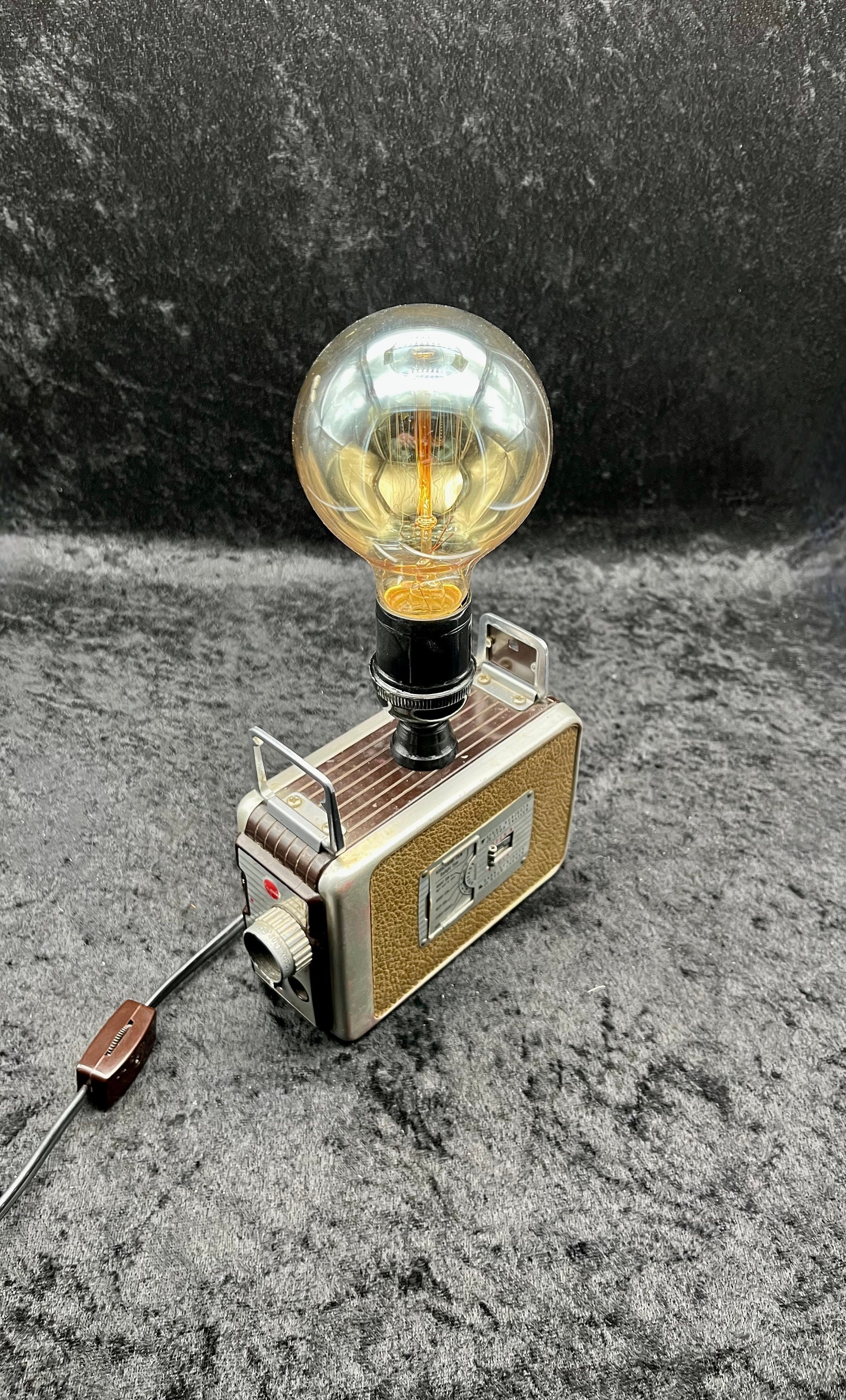 Vintage 1959 Kodak 8mm Movie Camera Lamp With Round Edison Etsy