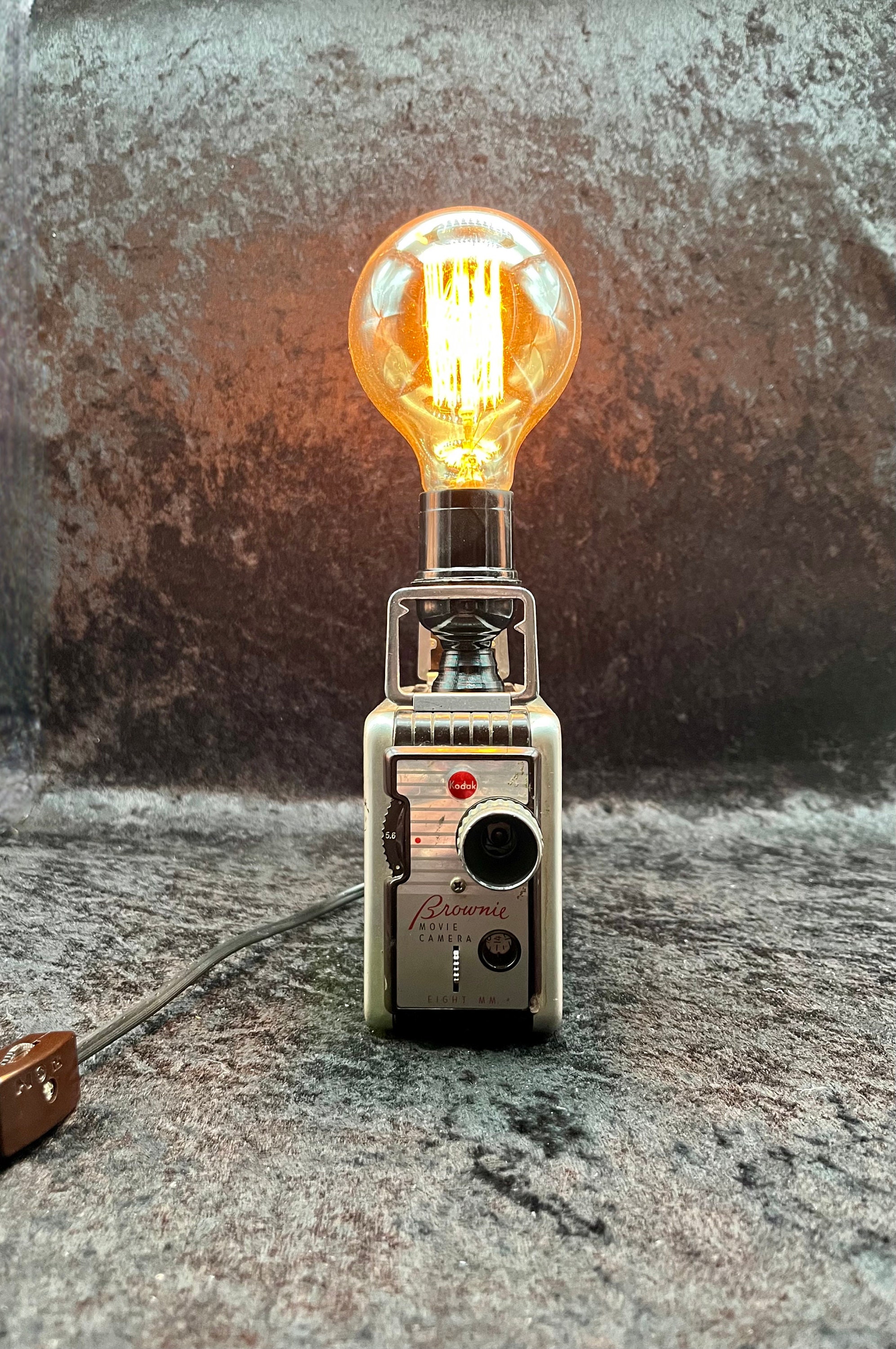 Vintage 1959 Kodak 8mm Movie Camera Lamp With Round Edison Etsy
