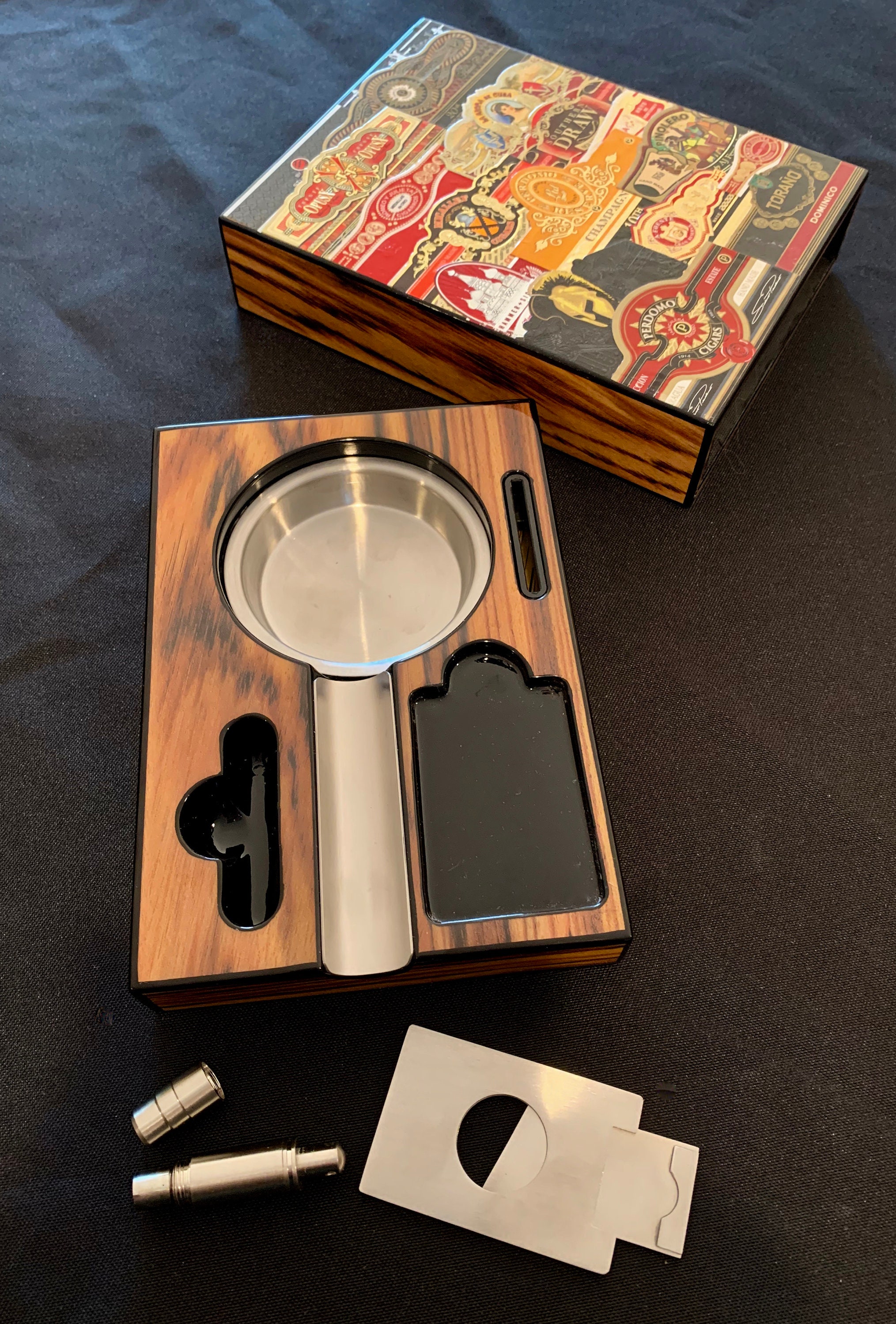 Travel Cigar Ashtray with Punch and Cutter Etsy