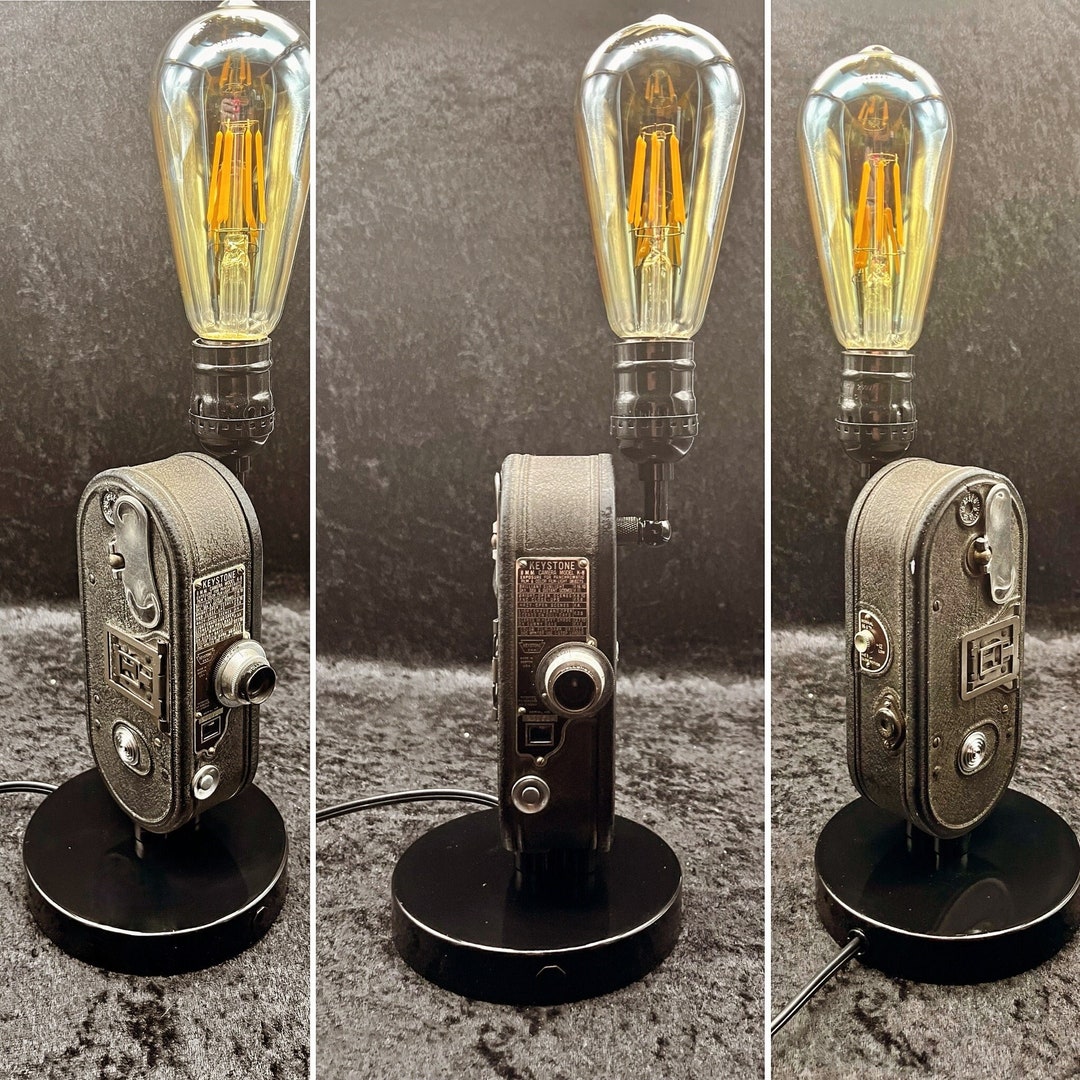 Vintage 1935 Movie Camera Lamp on Base Etsy