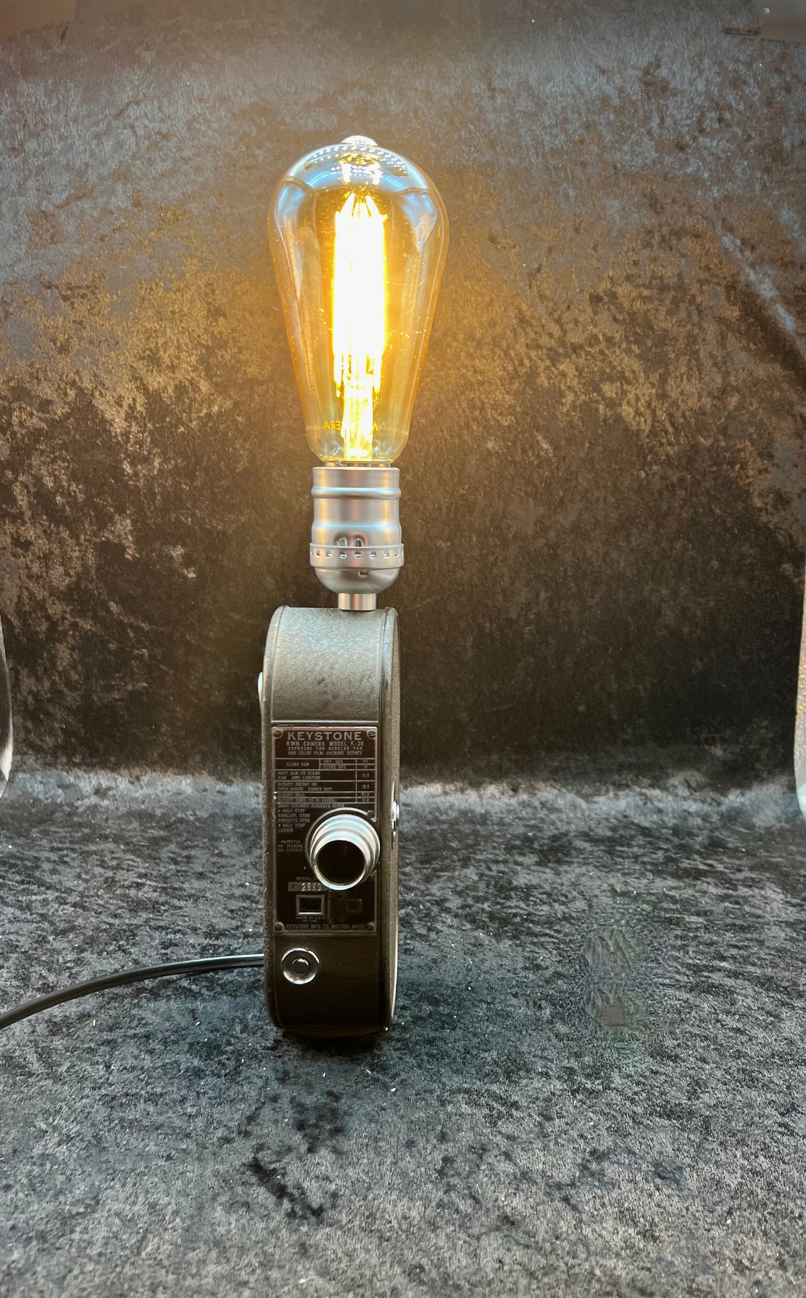 Vintage 1949 Keystone 8mm Movie Camera Lamp Etsy