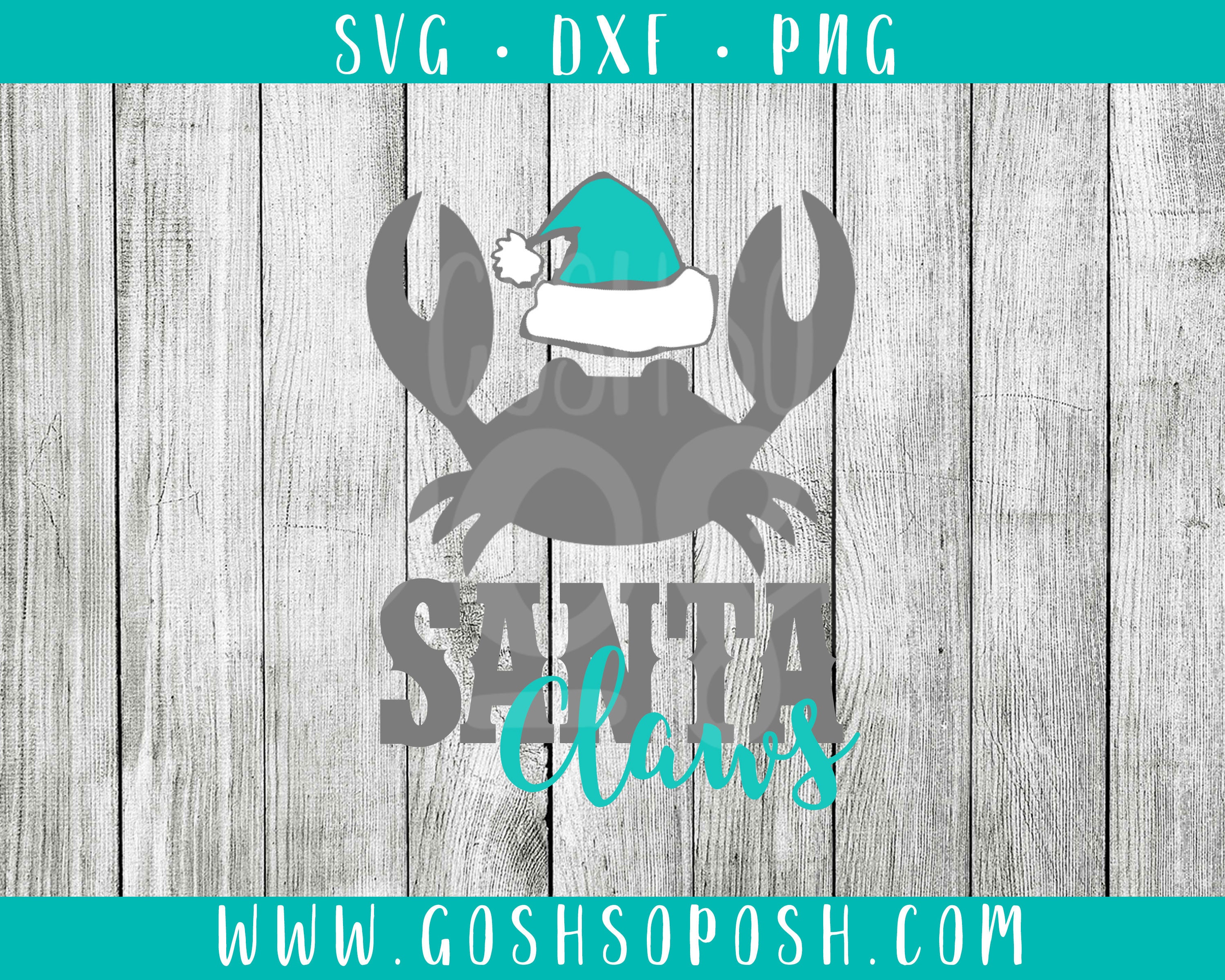 Download Santa Claws SVG DXF PNG Christmas Cut File Beach | Etsy
