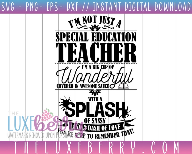 Download Not Just a Special Education Teacher SVG / EPS / DFX / Png | Etsy