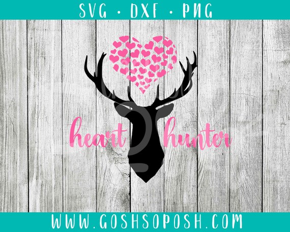 Heart Hunter Svg Dxf Png Valentine S Day Cut File Etsy