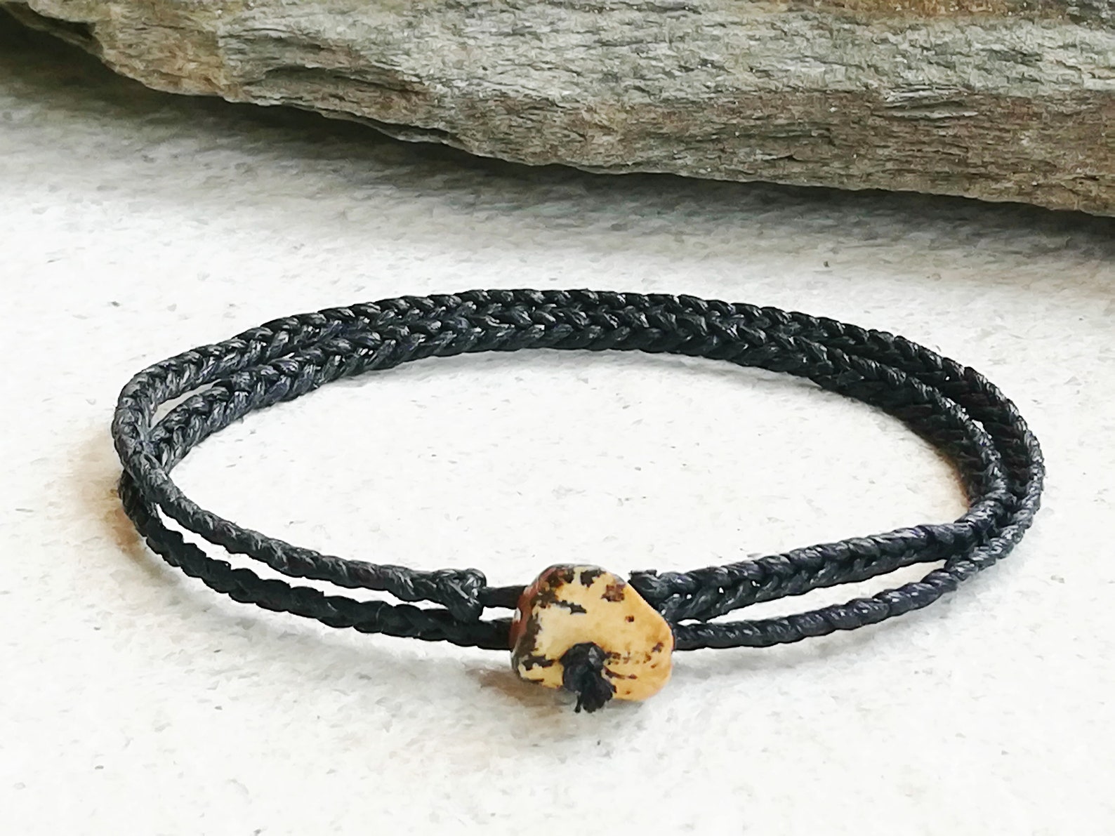 Black Thread Bracelet for Men Mens Wrap Bracelet Tribal Mens Etsy