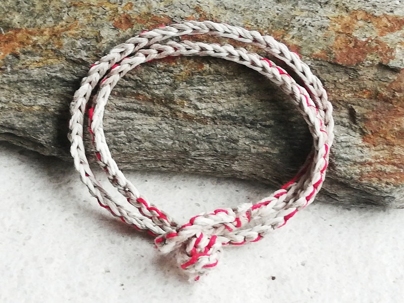 Mens Double Wrap Braided Hemp Linen Bracelet Red String Fate Wristband