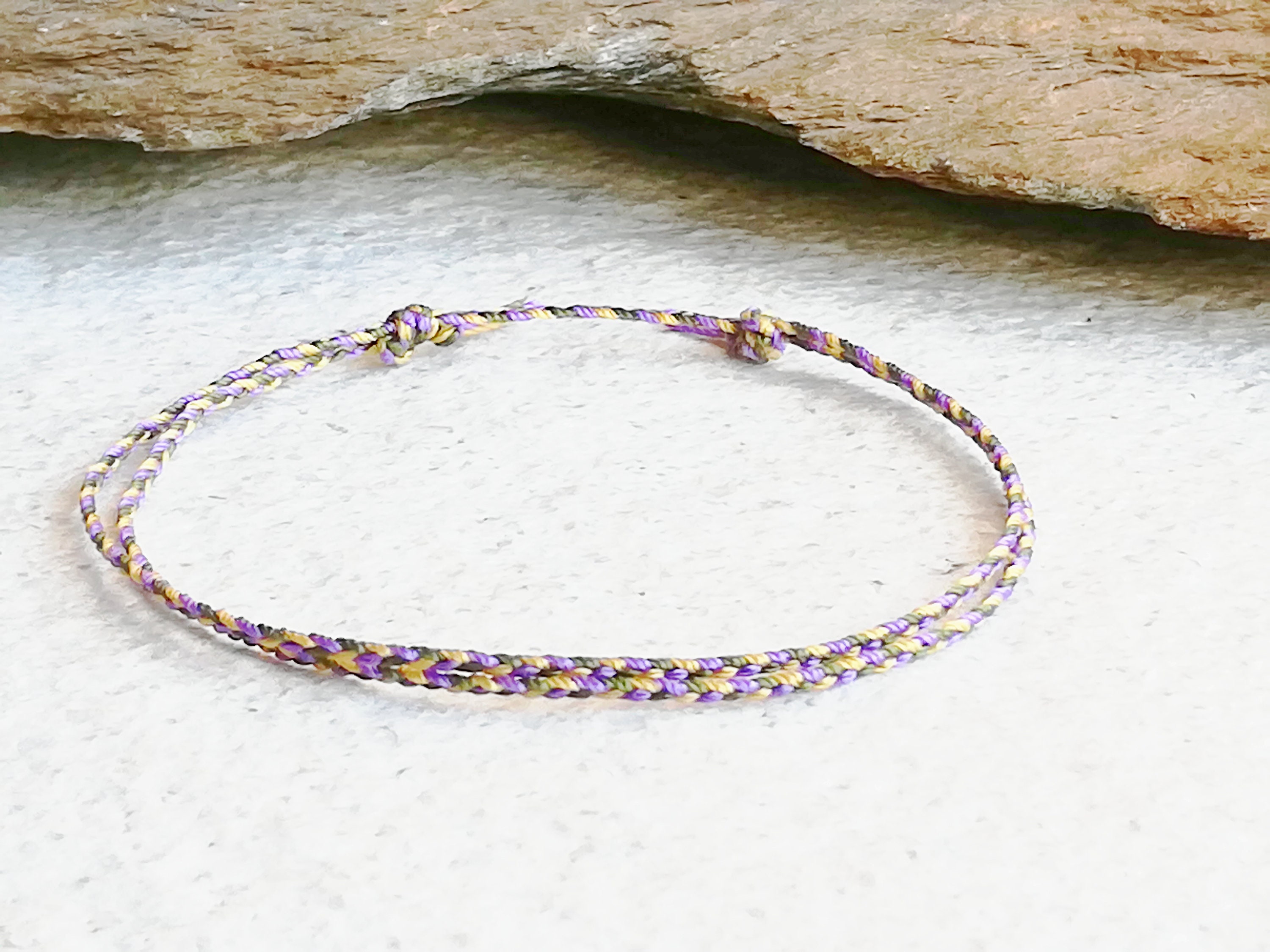 Simple String Anklet for Woman Thin Braided Ankle Bracelet Etsy