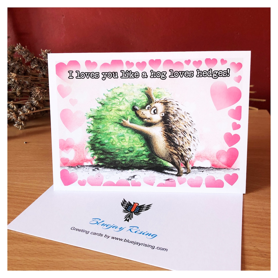 Igel Ich liebe dich wie ein Schwein liebt Hecken Valentinstag/Mutter