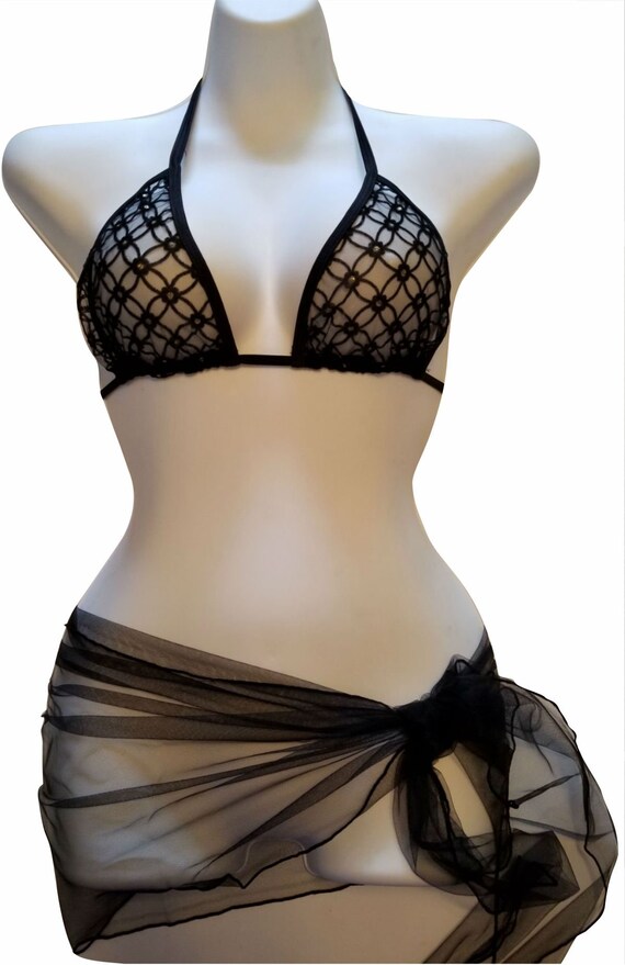 embellished bikini top