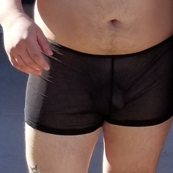 Black Ultra Sheer Swim Men's Shorts