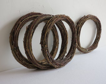 Dark Willow Wreath Round 16/22 cm/Advent Wreath/DIY Door Wreath Base