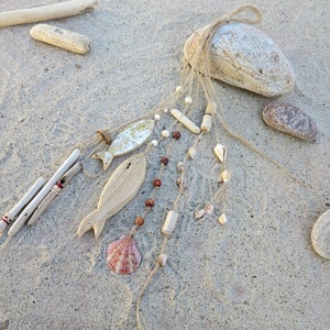 Poisson en bois suspendu. Déco plage, bord de mer. Création artisanale  marine éco-responsable. -  France