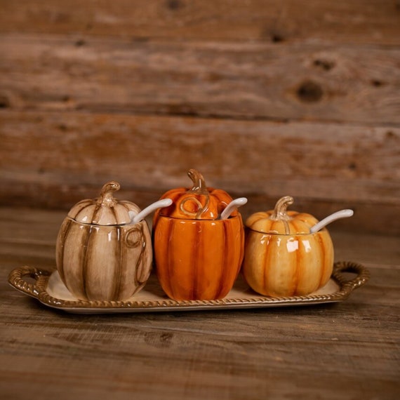 Pumpkin Serving Bowls Set Halloween Candy Bowl Halloween